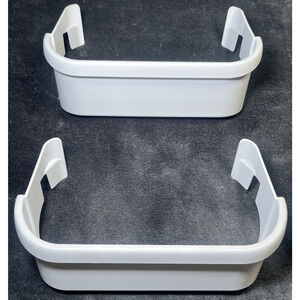 SET OF 2 Frigidaire OEM Refrigerator Freezer Door Shelf Bin Part # 240351600